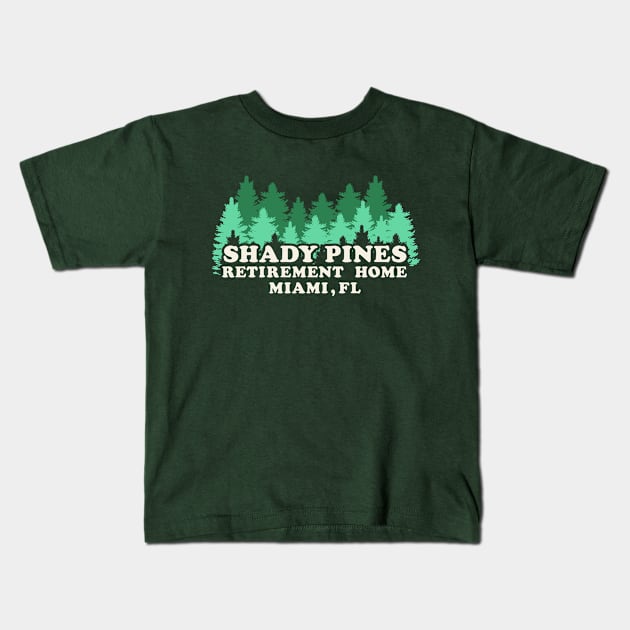 Shady Pines Retirement Home Kids T-Shirt by machmigo